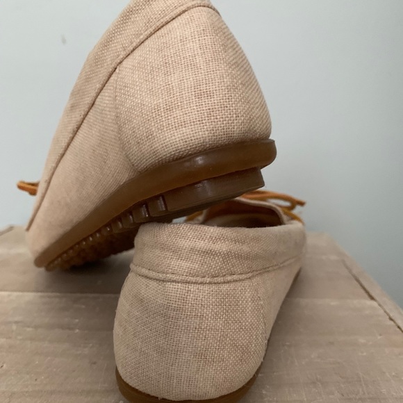 Minnetonka Canvas Loafer in Shades of Tan - Picture 5 of 7